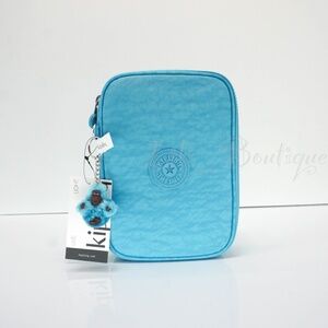 Kipling 100 Pens Case Pencil Accessory Box Polyamide AC3657 Powder Blue NWT $54